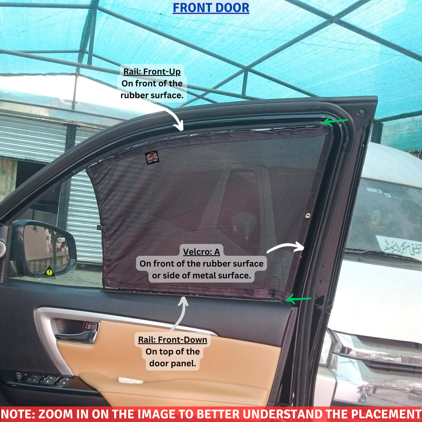 Toyota Fortuner 2nd Car Curtains (2016/2023)