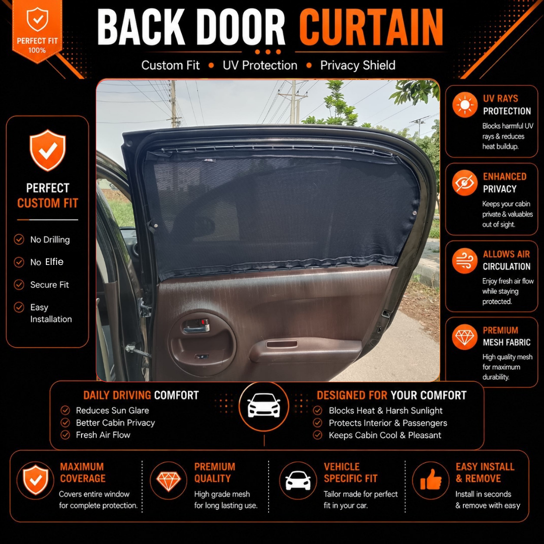 Toyota Passo 2nd Car Curtains (2010/2016)