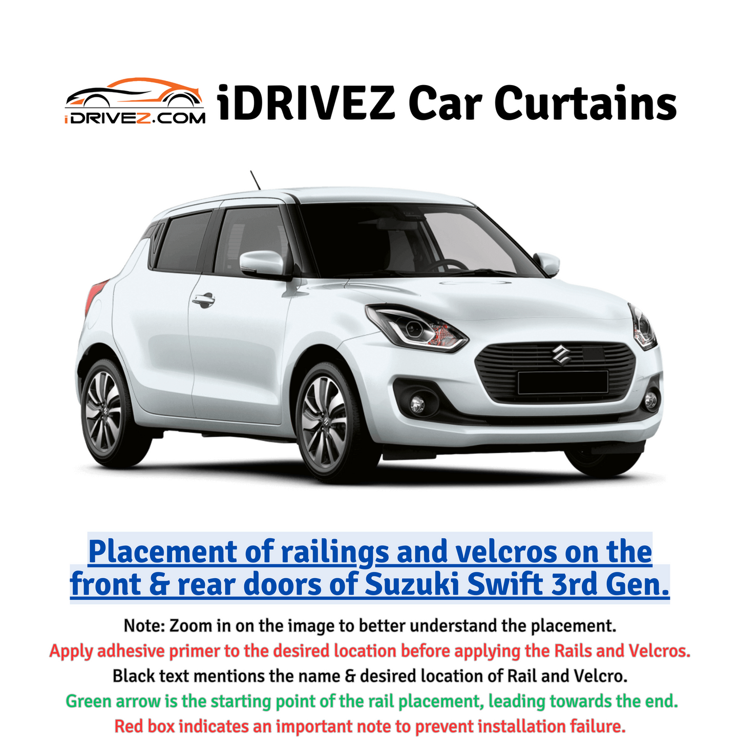 Suzuki Swift 3rd Car Curtains (2022/2023)