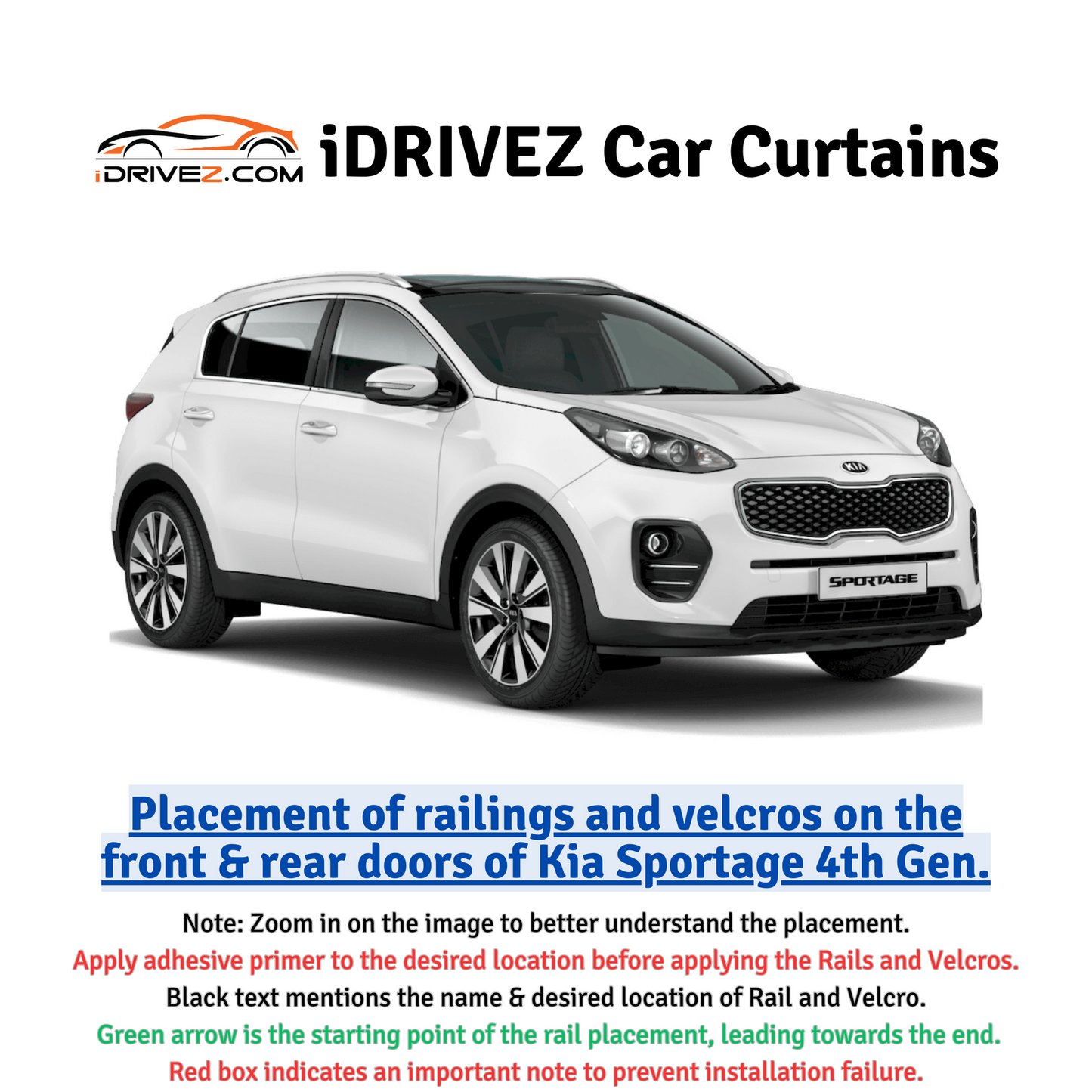 Kia Sportage 4th Car Curtains (2019/2023)