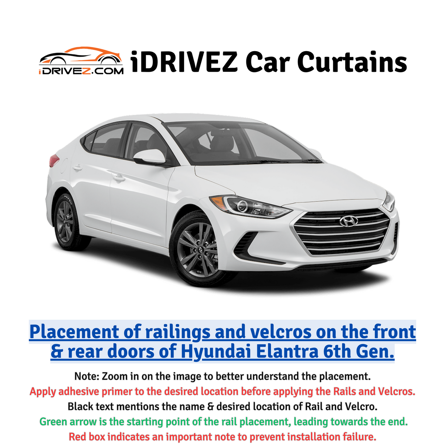 Hyundai Elantra 6th Car Curtains (2021/2023)