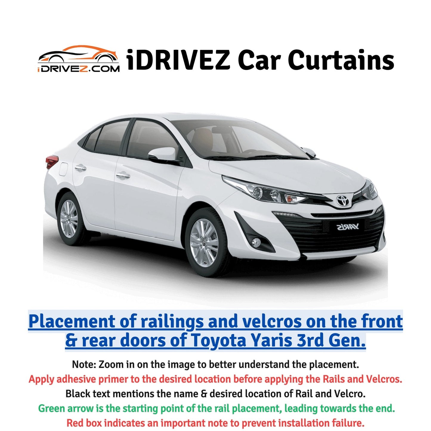 Toyota Yaris 3rd XP150 Car Curtains (2020/2023)