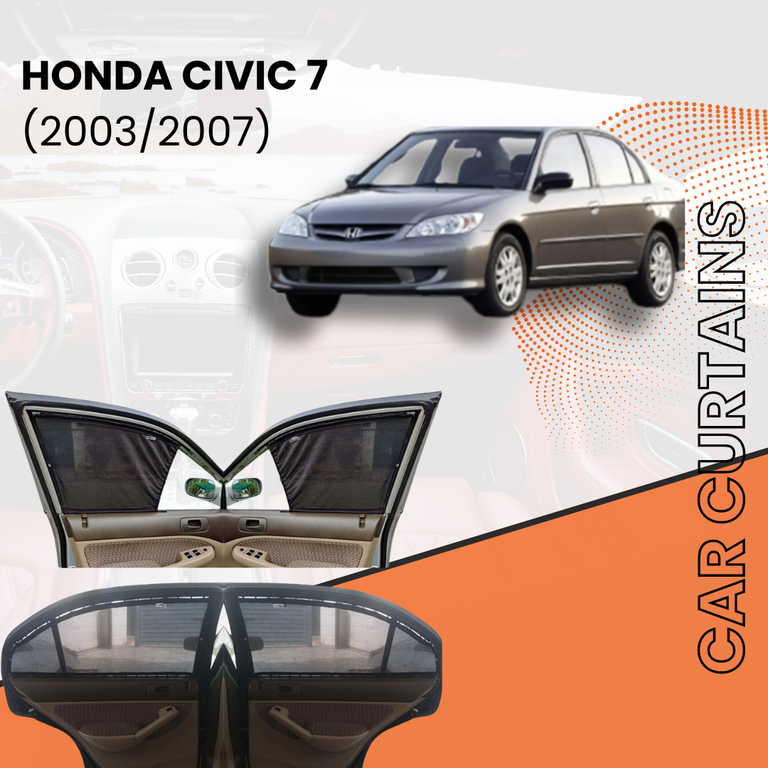 Honda Civic 7th (Eagle Eye) Car Curtains (2003/2007)