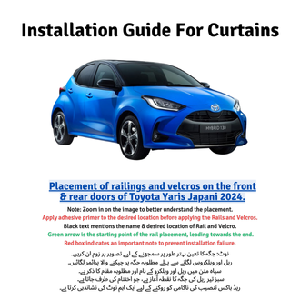 Toyota Yaris Japani 3rd (2021-2024) Car Curtains