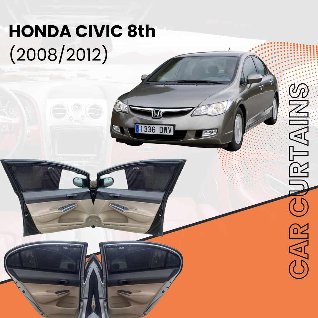 Honda Civic 8th (Reborn) Car Curtains (2008/2012)