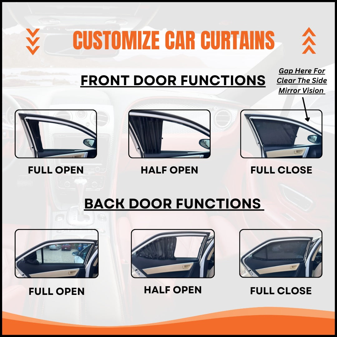 Daihatsu Mira ES 2nd car curtains (2019/2024)