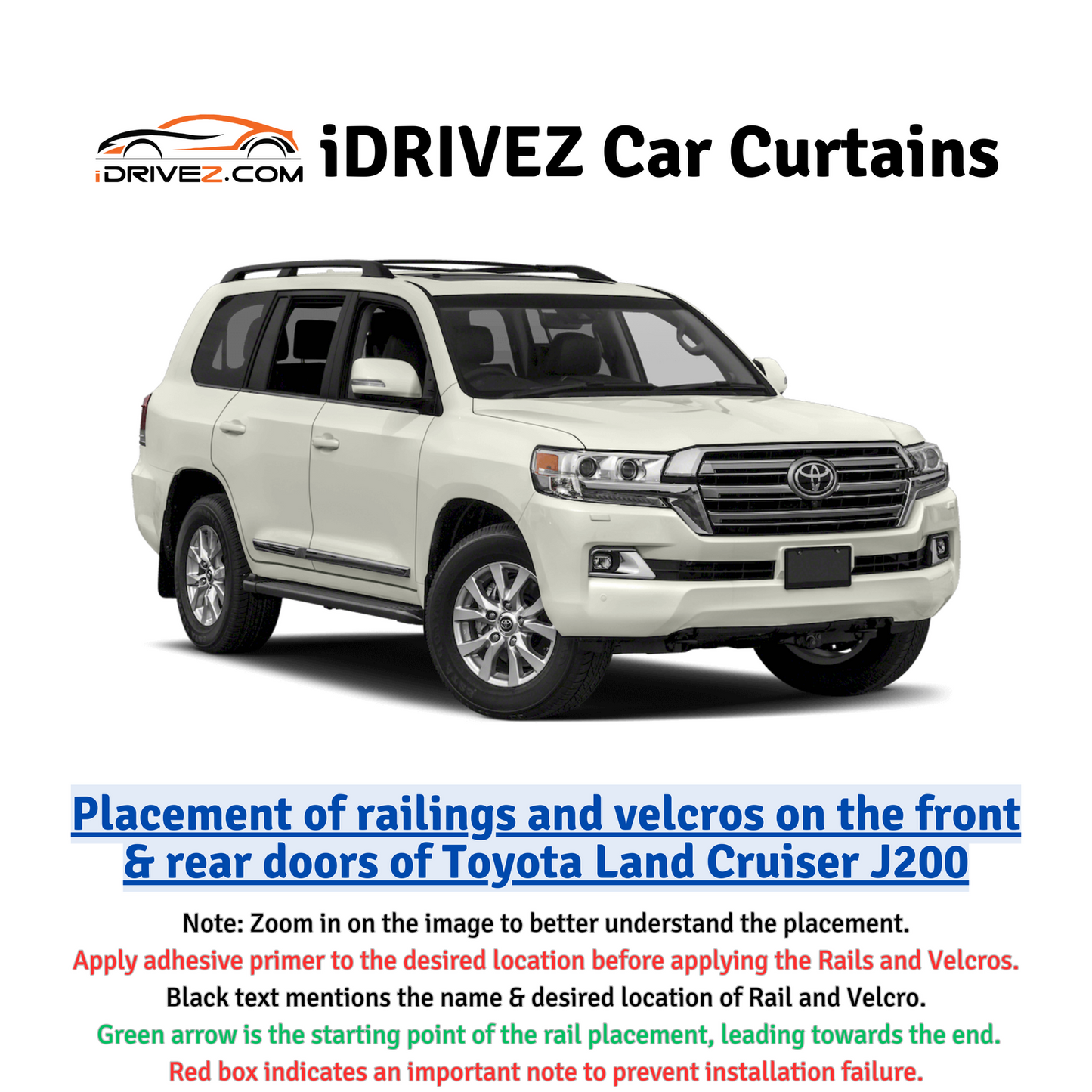 Toyota Land Cruiser J200 Car Curtains (2008/2023)