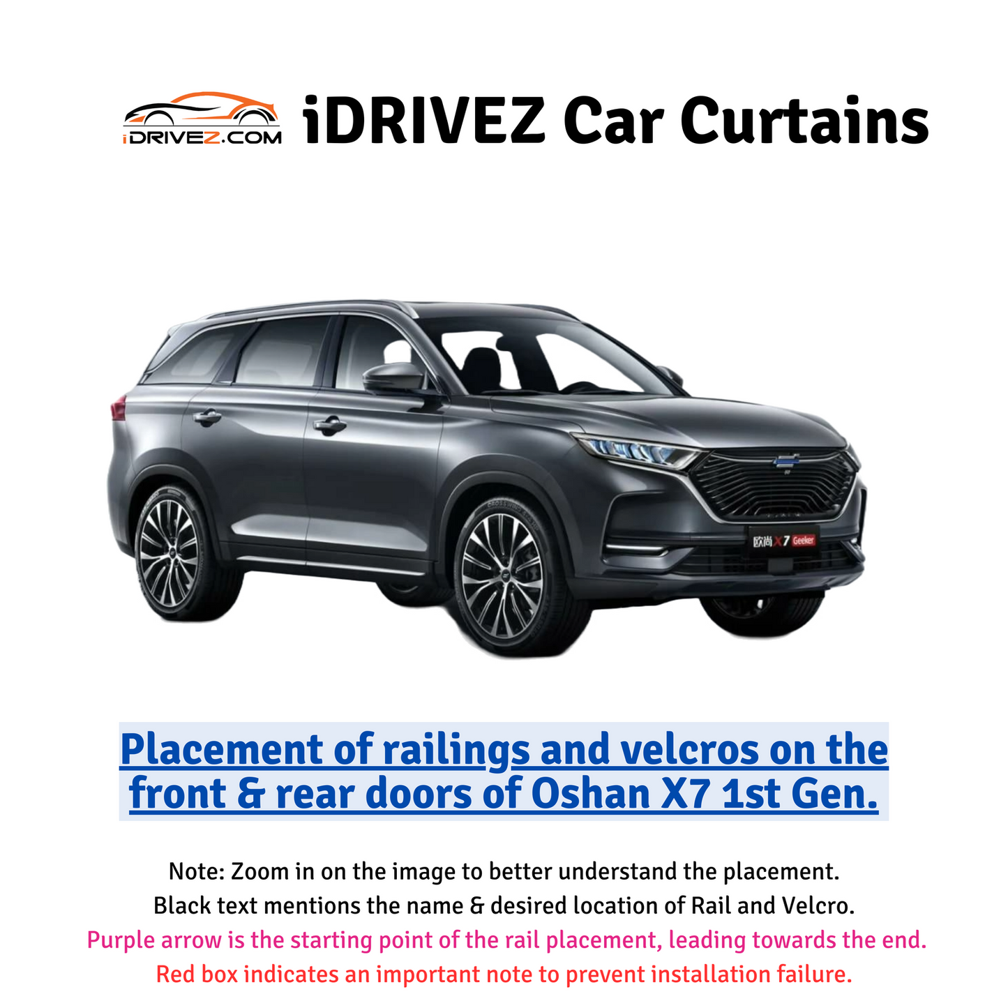 Changan Oshan X7 1st Car Curtains (2022/2023)