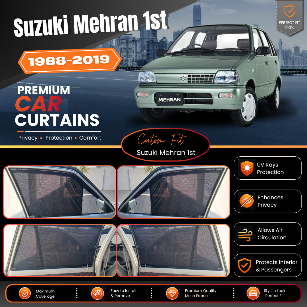 Suzuki Mehran 1st Car Curtains  (1988/2019)