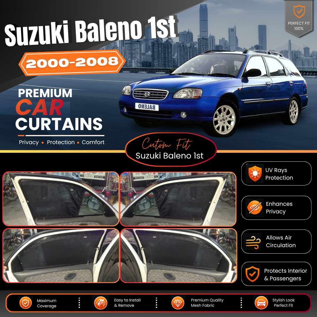 Suzuki Baleno 1st Car Curtains (2000 - 2008)