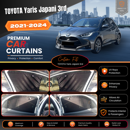 Toyota Yaris Japani 3rd (2021-2024) Car Curtains