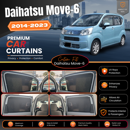 Daihatsu Move 6th Car Curtains (2014/2023)