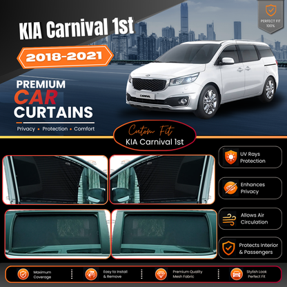 Kia Carnival 1st Car Curtains (2018/2021) 4 Windows