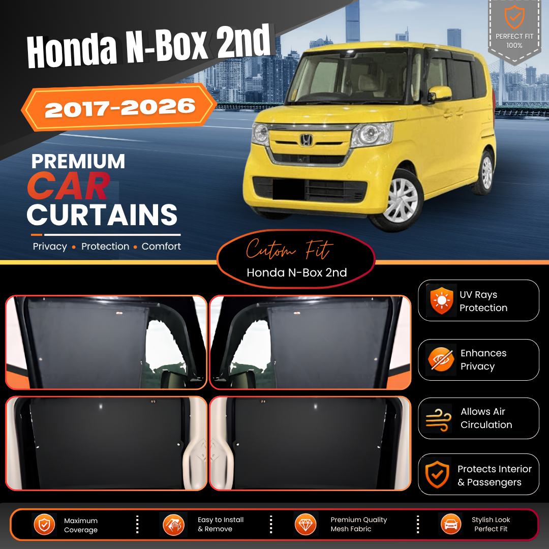 Honda N-Box 2nd car curtains 2017-2026
