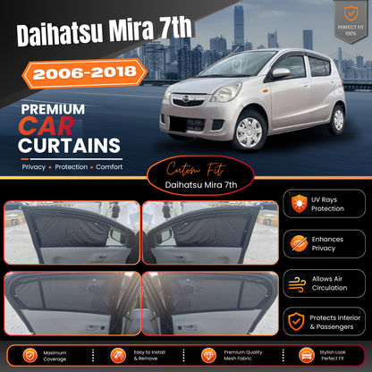Daihatsu Mira 7th Car Curtains (2006/2018)