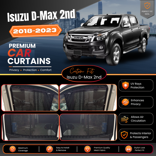 Isuzu D-Max 2nd Car Curtains (2018/2023)