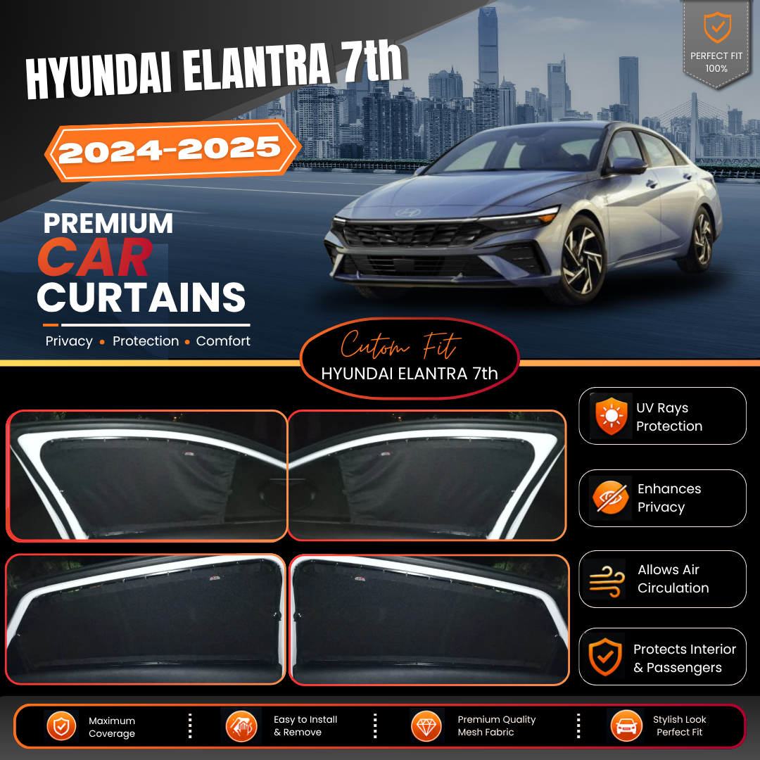 Hyundai Elantra 7th Car Curtains 2024/2025