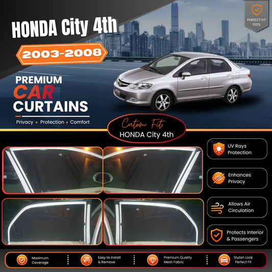Honda City 4th (2003/2008)  Car Curtains