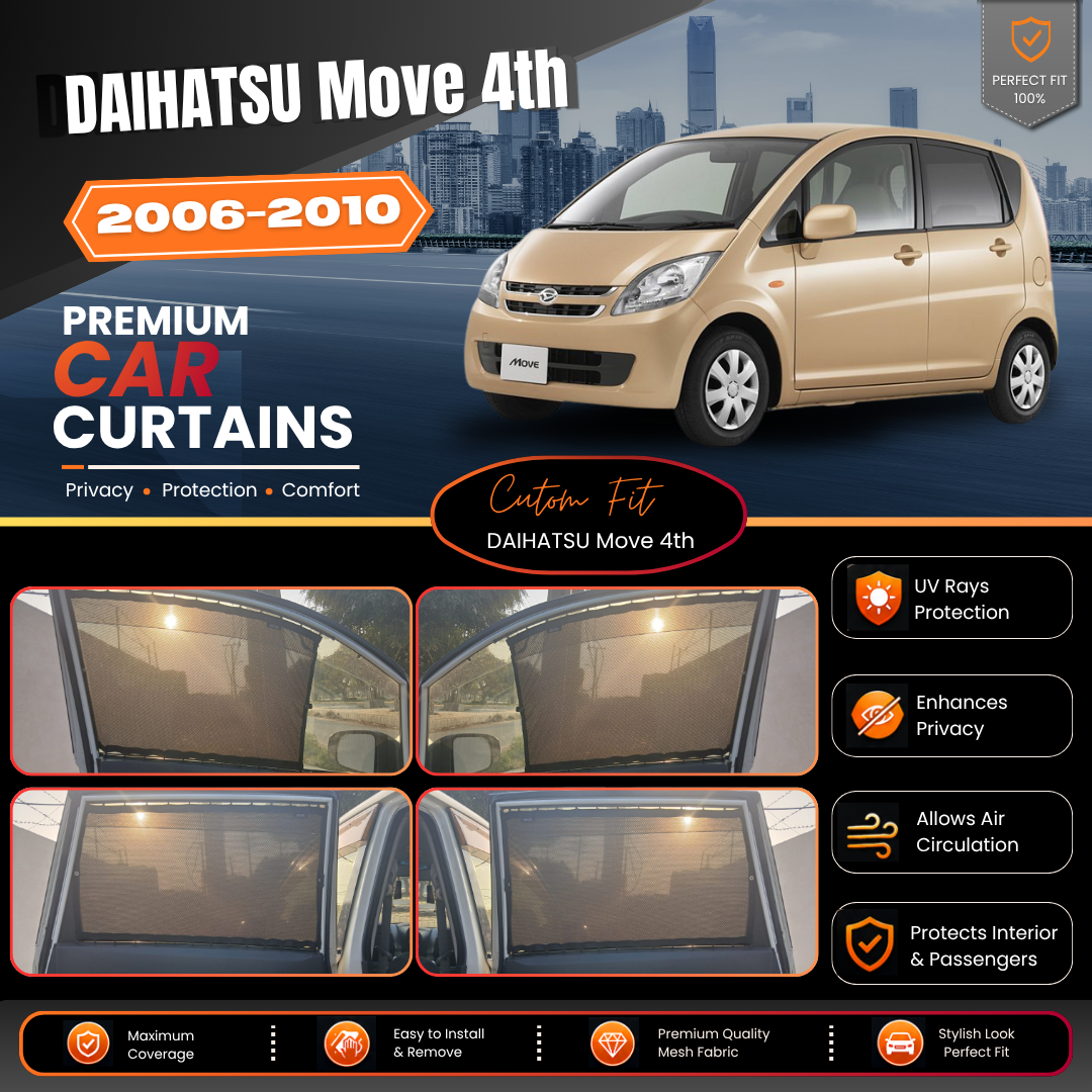 Daihatsu Move Gen4 (2006 - 2010) Car Curtains