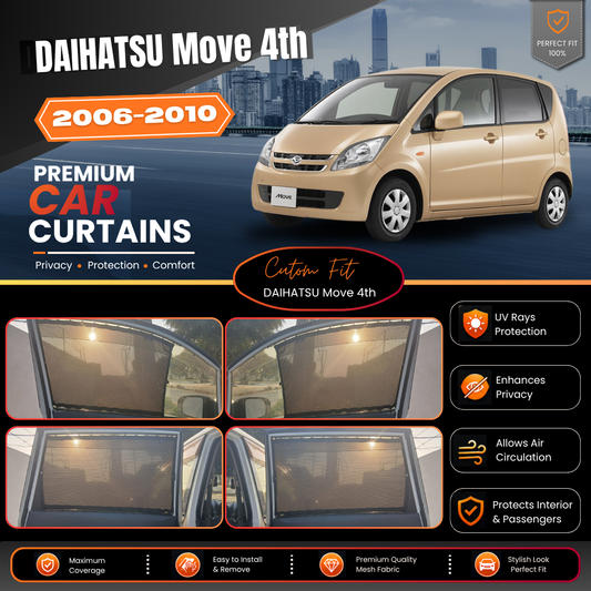 Daihatsu Move Gen4 (2006 - 2010) Car Curtains