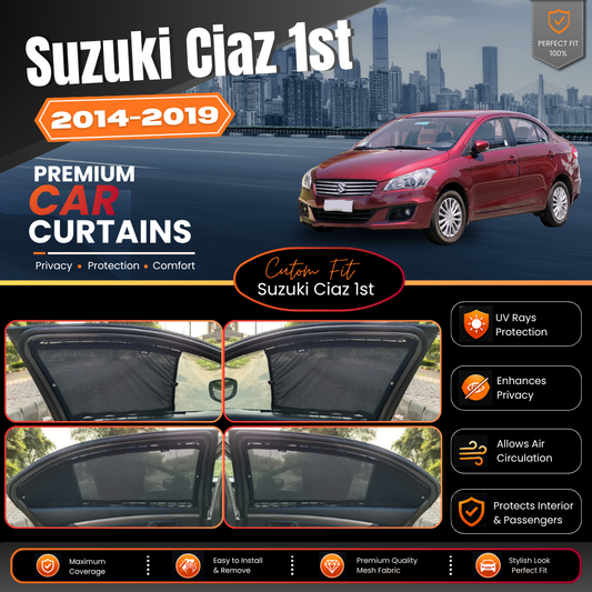 Suzuki Ciaz 1st Car Curtains (2014/2019)