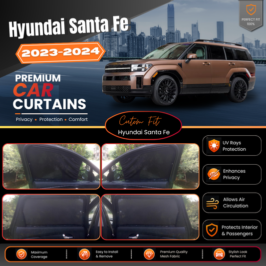 Hyundai Santa Fe 1st (2023 – 2024) car curtains