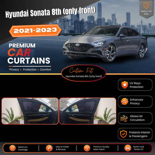 Hyundai Sonata 8th Only Front Car Curtains (2021/2023)