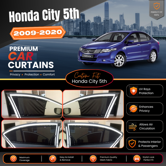 Honda City 5th Car Curtains (2009/2020)