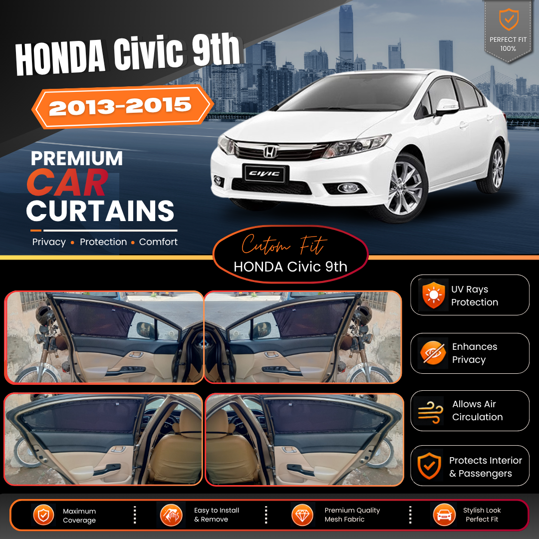 Honda Civic 9th (Rebirth) Car Curtains (2013/2015)