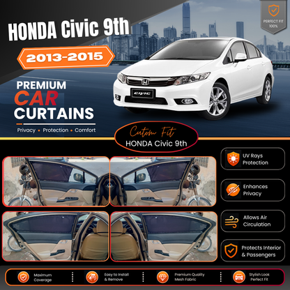 Honda Civic 9th (Rebirth) Car Curtains (2013/2015)