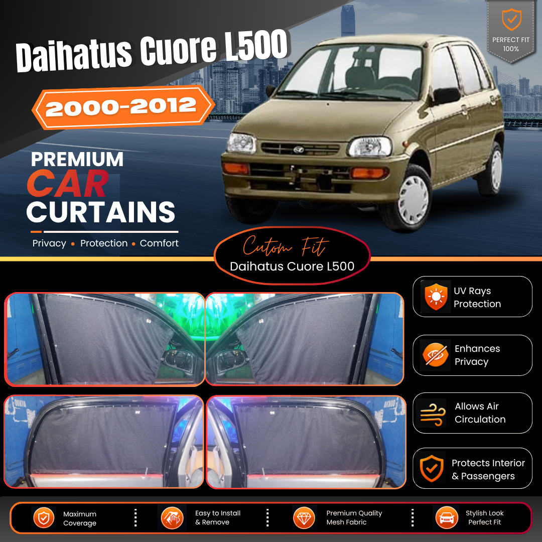 Daihatsu Cuore L500 Car Curtains (2000-2012)