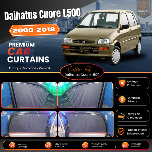 Daihatsu Cuore L500 Car Curtains (2000-2012)