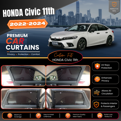 Honda Civic 11th Car Curtains (2022/2024)