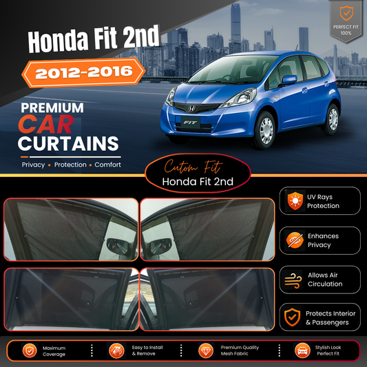 Honda Fit 2nd Car Curtains (2012/2016)