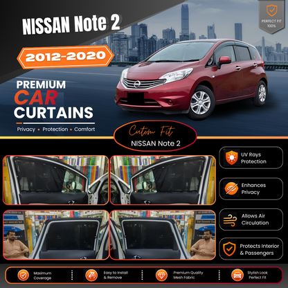 Nissan Note 2nd (e-note) Car Curtains (2012/2020)
