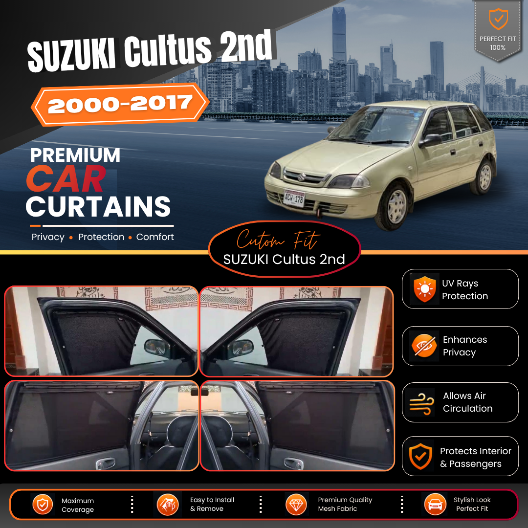 Suzuki Cultus 2nd Car Curtains (2000/2016)