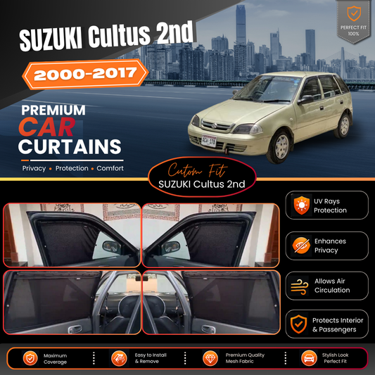 Suzuki Cultus 2nd Car Curtains (2000/2016)