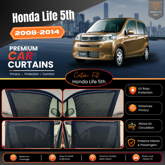 Honda Life (2008 - 2014) 5 gen Car Curtains
