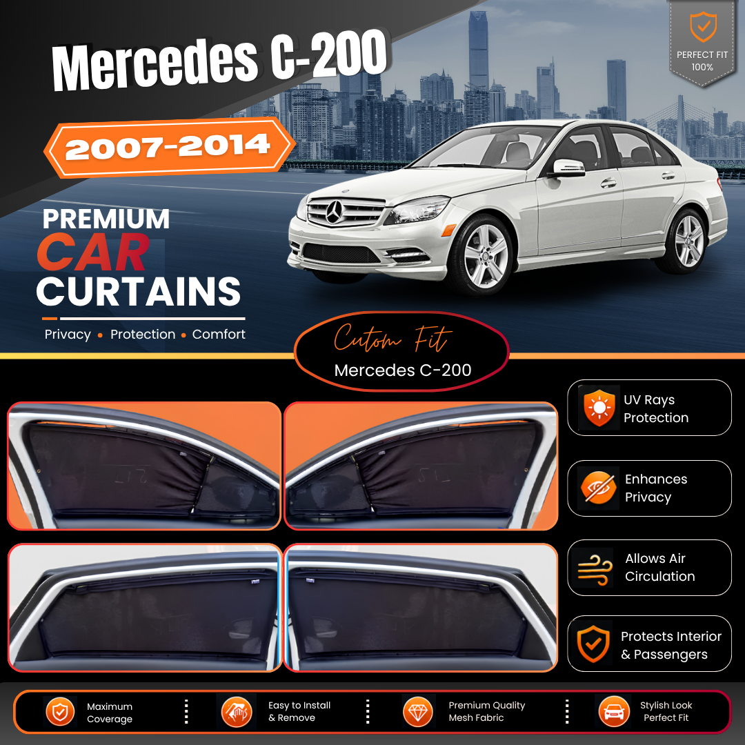 Mercedes C-200 Car Curtains