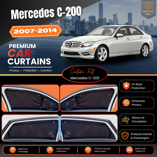 Mercedes C-200 Car Curtains