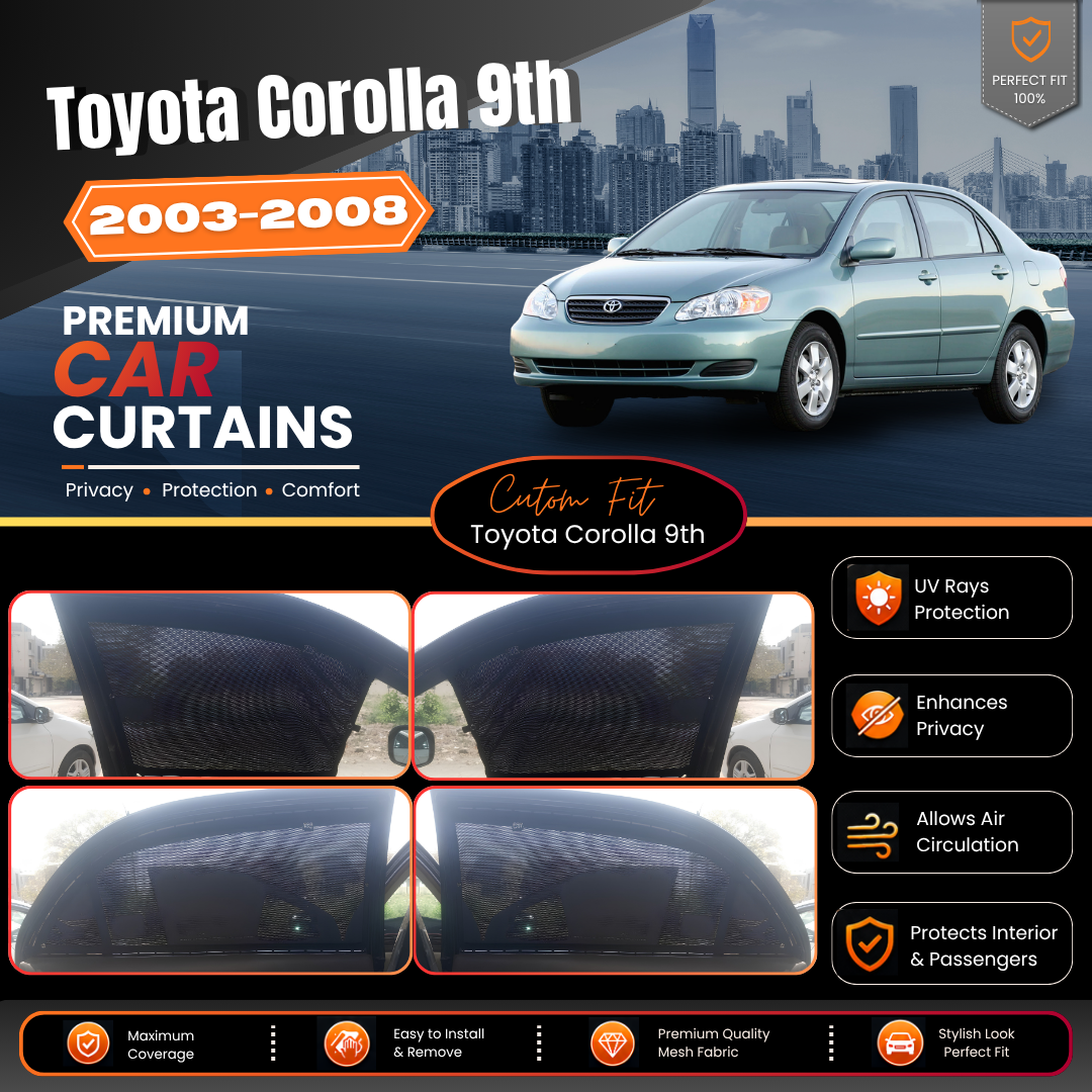Toyota Corolla 9th Car Curtains (2003/2008)