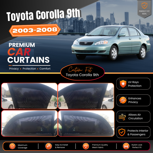 Toyota Corolla 9th Car Curtains (2003/2008)