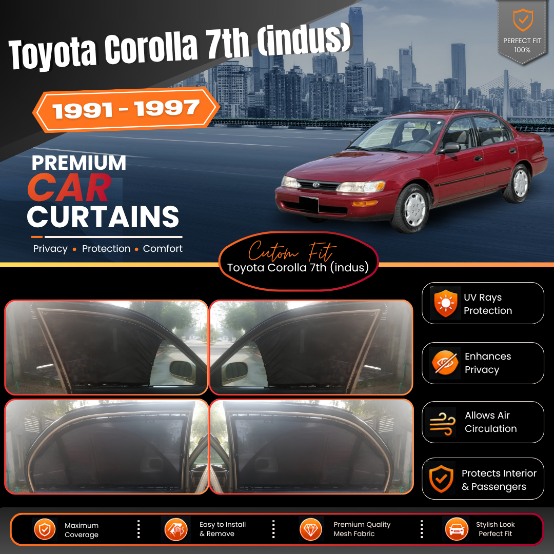 Toyota Corolla 7th Indus Car Curtains (1995 - 2002)