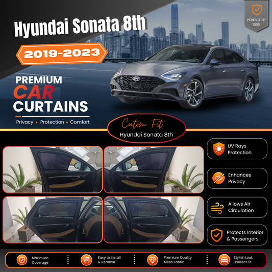 Hyundai Sonata 8th Full Car Curtains (2021/2023)