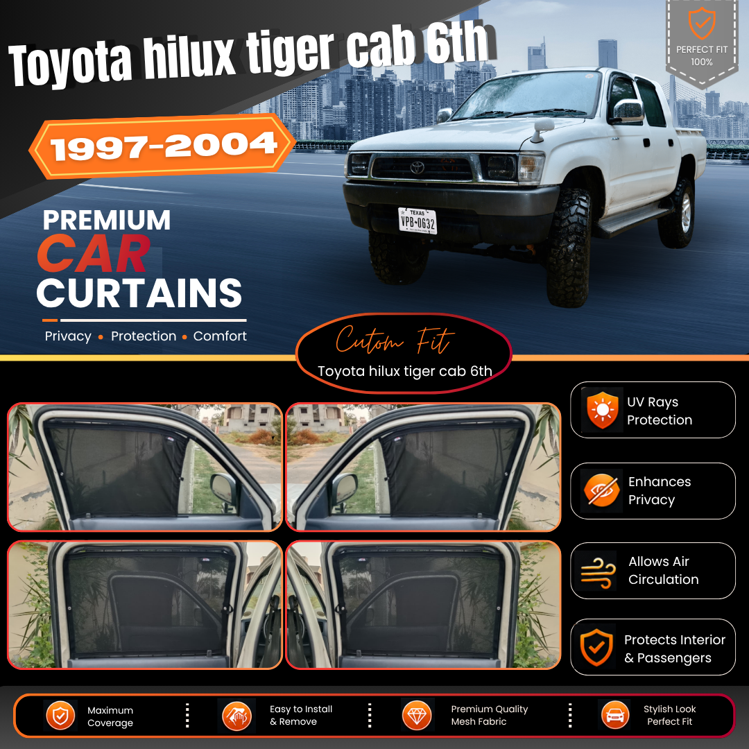Toyota hilux tiger cab 6th(1997-2004) car curtains