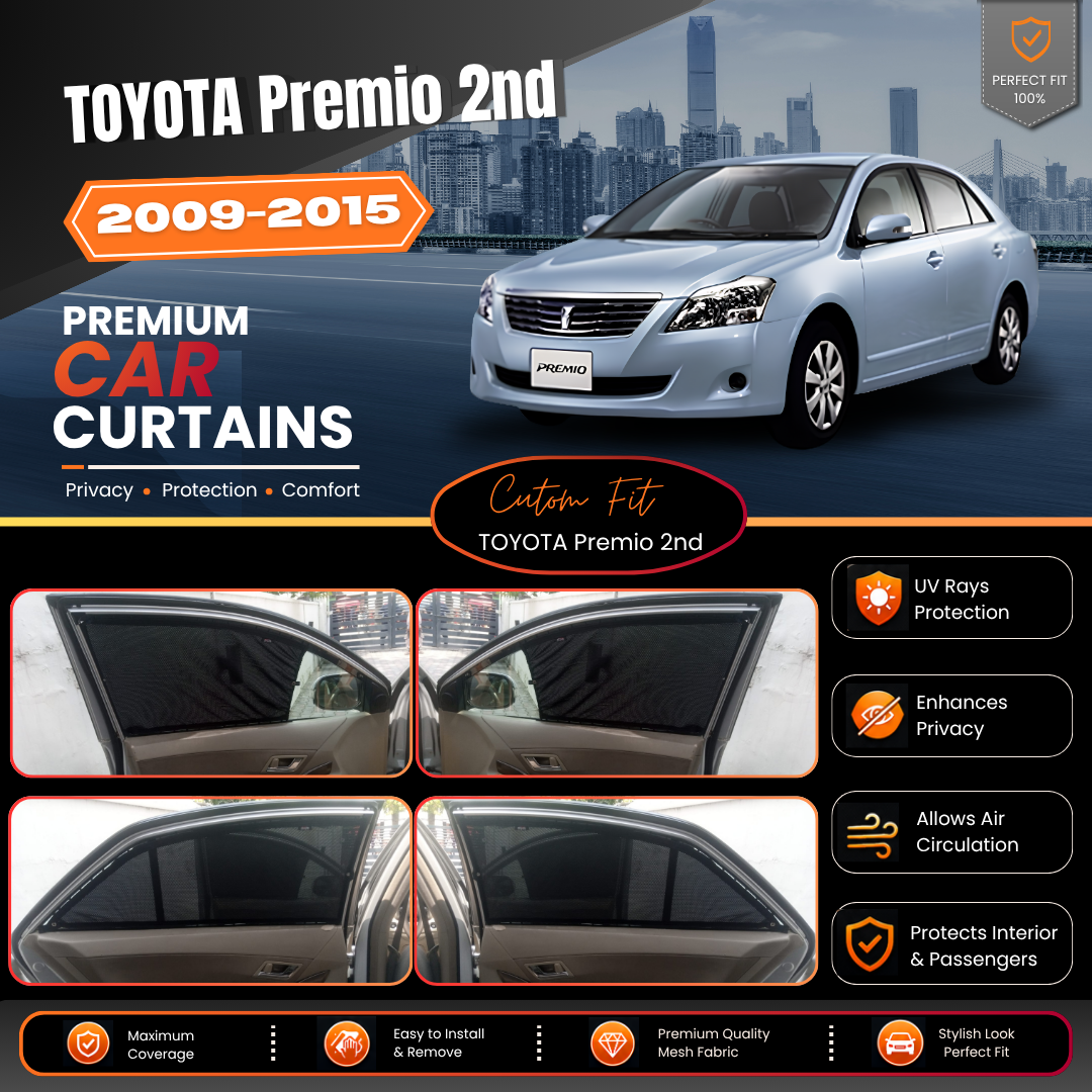 Toyota Premio 2nd Car Curtains (2009/2015)