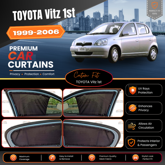 Toyota Vitz 1st Car Curtains (1999/2006)
