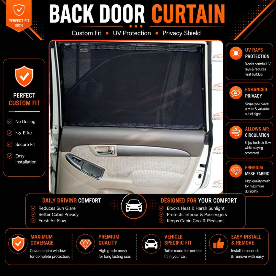 Toyota Prado J120 3rd Car Curtains (2002/2009)