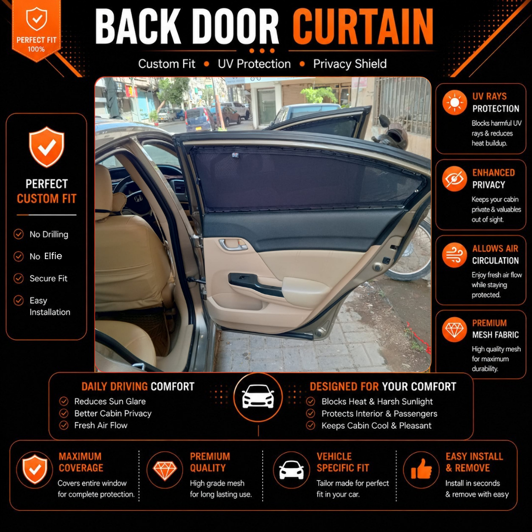 Honda Civic 9th (Rebirth) Car Curtains (2013/2015)