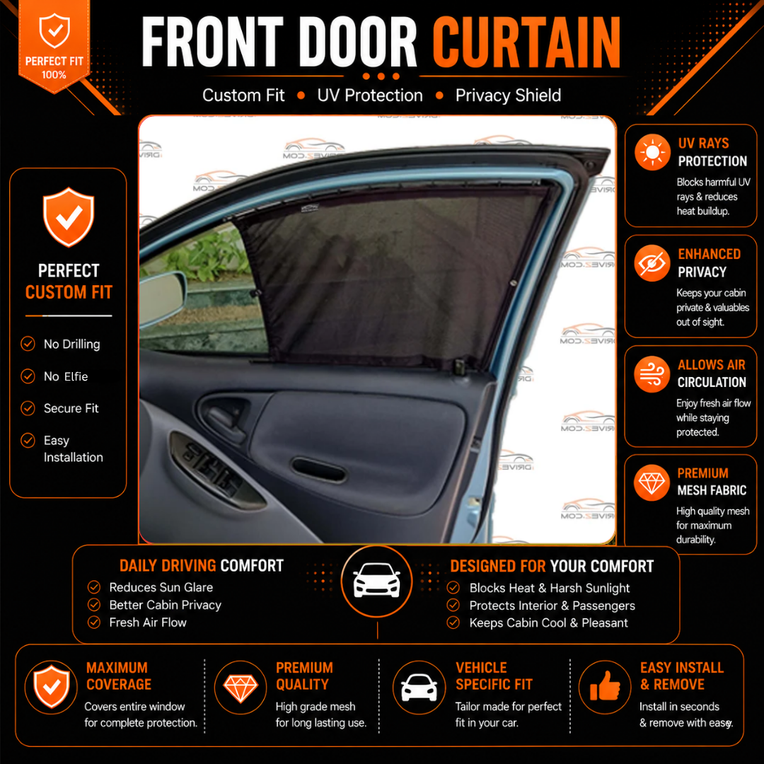 Toyota Vitz 1st Car Curtains (1999/2006)